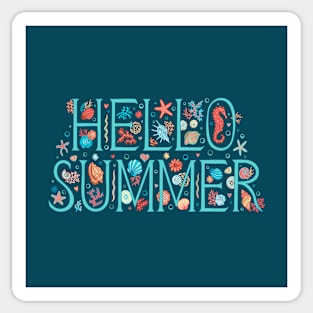 Hello summer midnight Sticker